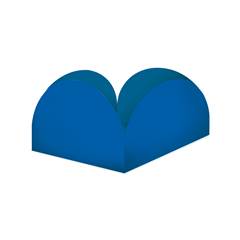 Forminha Papel para Doce 4 Pétalas Azul Royal  Tamanho P Junco
