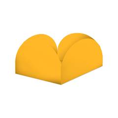 Forminha Papel para Doce 4 Pétalas Mostarda Tamanho P Junco