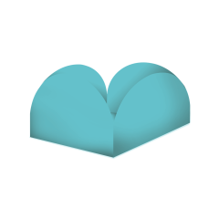 Forminha Papel para Doce 4 Pétalas Turquesa Tamanho P Junco