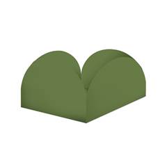 Forminha Papel para Doce 4 Pétalas Verde Oliva Tamanho P Junco