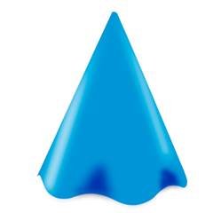 Chapéu Cone para Aniversário Live Colors Azul Piscina  Junco 8 unidades