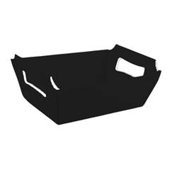 Cesta de Papel Live Colors Preto Tamanho G Junco 