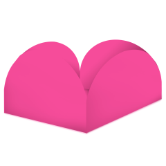 Forminha Papel para Doce 4 Pétalas Rosa Chiclete Tamanho P Junco