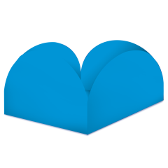 Forminha Papel para Doce 4 Pétalas Azul Piscina Tamanho P Junco