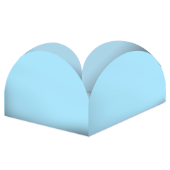 Forminha Papel para Doce 4 Pétalas Azul Candy  Tamanho P Junco