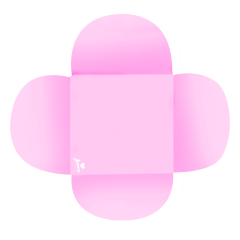 Forminha Papel para Doce 4 Pétalas  Rosa Candy Tamanho P Junco