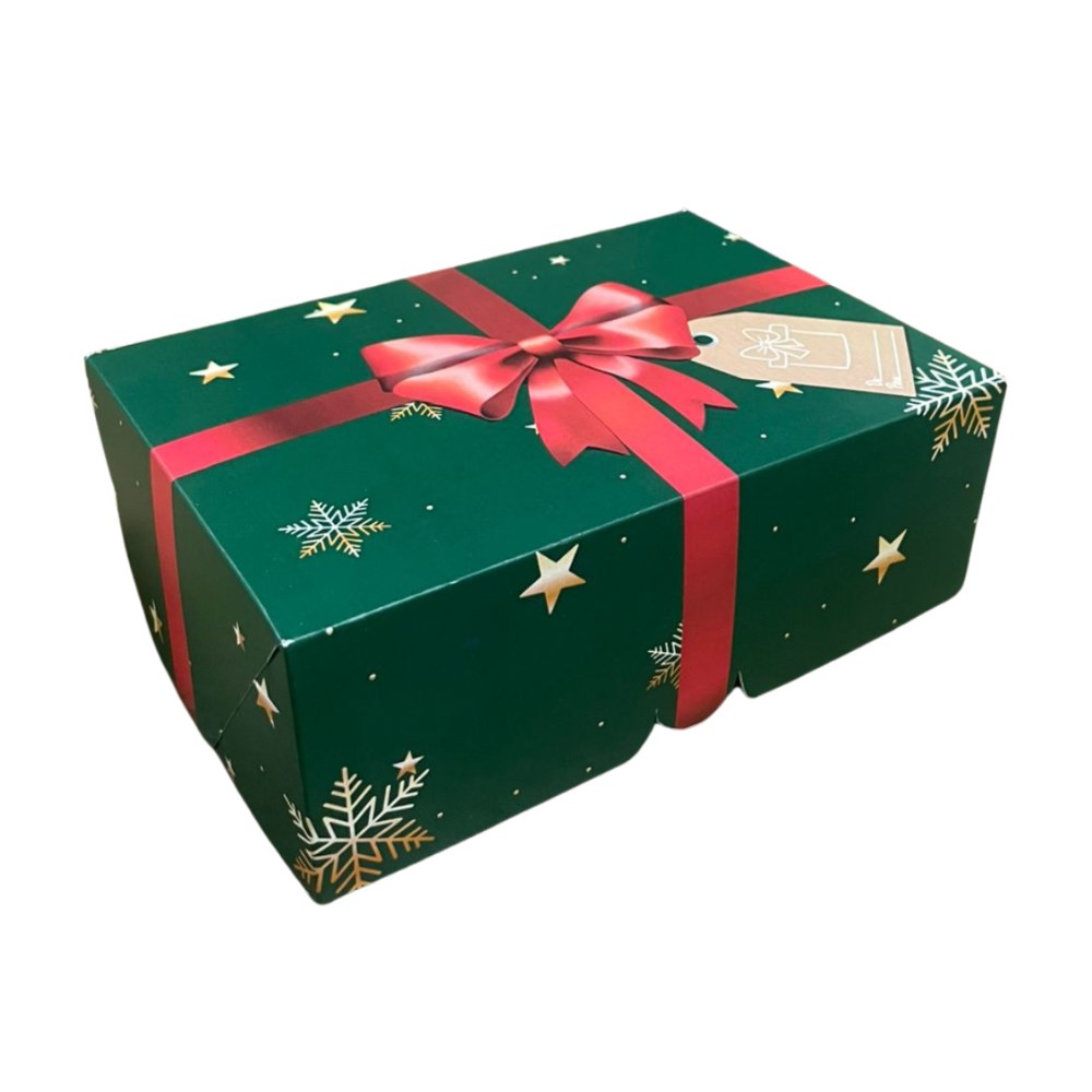 Caixa Comemorações Laço Natal Junco – 10 Unidades