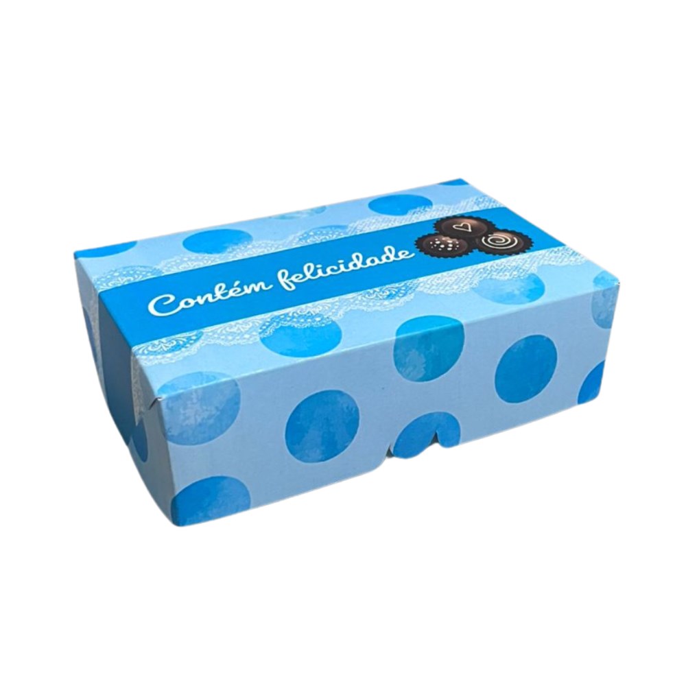 Caixa 6 Doces Poá Azul Junco – 10 Unidades