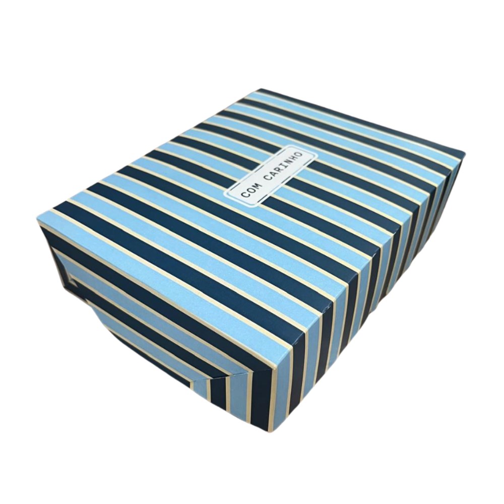 Caixa Comemorações Listra Azul Junco – 10 Unidades
