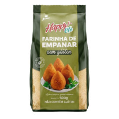 Farinha de Empanar Crocante Sem Glúten 500g - Caixa com 10 Unidades - Happy Life