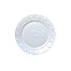 Prato Descartável Plástico Branco Junco 10 unidades - 21cm