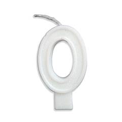 Vela Aniversário Big Número Branca Nº 0 Junco