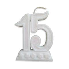 Vela Aniversário 15 anos Branca Junco