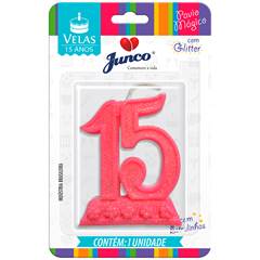 Vela Aniversário 15 anos Rosa Junco
