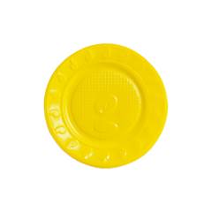 Prato Descartável Plástico Amarelo Junco 10 unidades - 15 cm