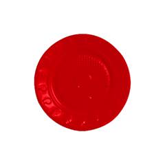 Prato Descartável Plástico Vermelho Junco 10 unidades - 15cm
