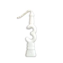 Vela Aniversário Número Branca Nº 3 Junco