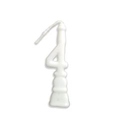 Vela Aniversário Número Branca Nº 4 Junco