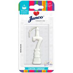 Vela Aniversário Número Branca Nº 7 Junco