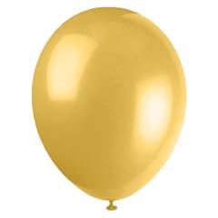 Balão Látex Liso Cintilante Nº 70 Ouro com 50 Unid. Junco