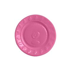 Prato Descartável Plástico Rosa Junco 10 unidades - 15cm