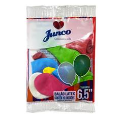 Balão Látex Liso Nº 65 Sortidos com 25 Unid. Junco