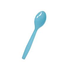 Colher Descartável para Sobremesa Azul Junco 10 unidades