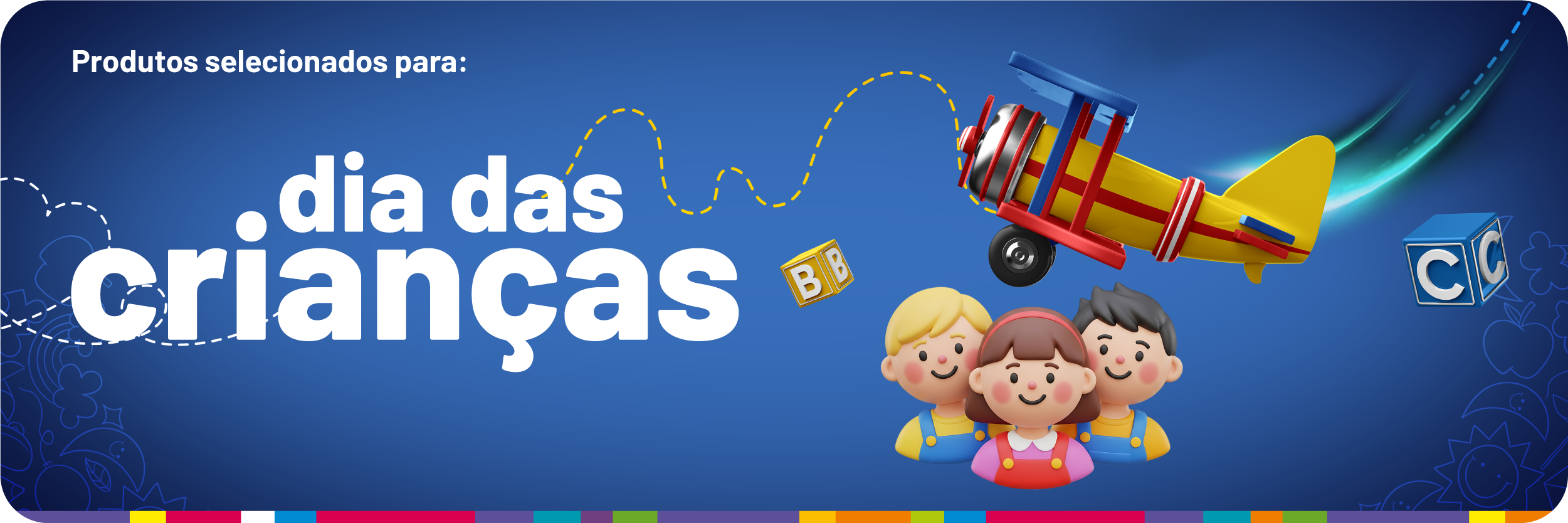 Sazonalidade 2x - banner 2 Dia das crianças
